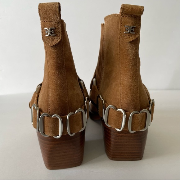 NWOT Bellamie Sam Edelman Tan Suede Women’s Booties Size 7b - Picture 7 of 11